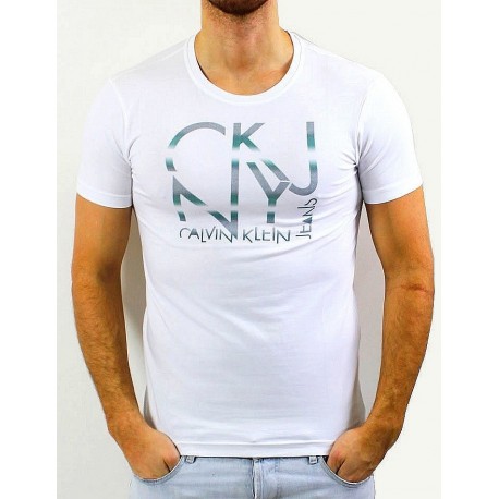 T SHIRT CALVIN KLEIN CMP32R BLANC