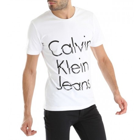 T SHIRT CALVIN KLEIN CKJ843 BLANC