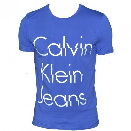 T SHIRT CALVIN KLEIN CKJ843 BLEU