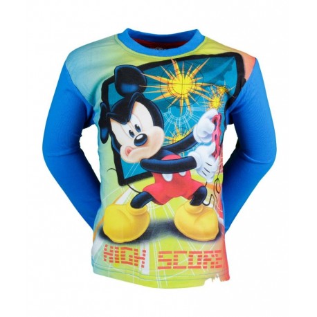 T SHIRT ENFANT DISNEY MICKEY BLEU CIEL