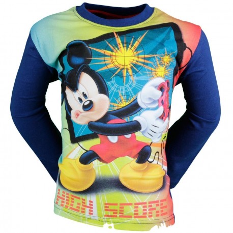 T SHIRT ENFANT DISNEY MICKEY BLEU FONCE