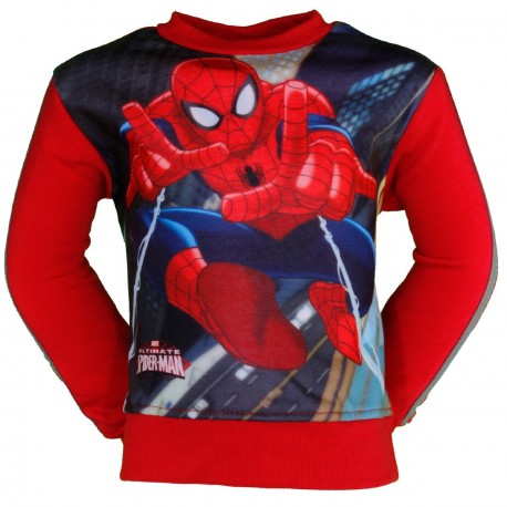 SWEAT SHIRT SPIDERMAN ROUGE