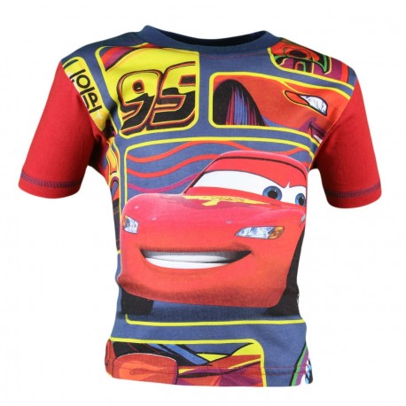 T SHIRT MANCHES COURTES DISNEY CARS ROUGE