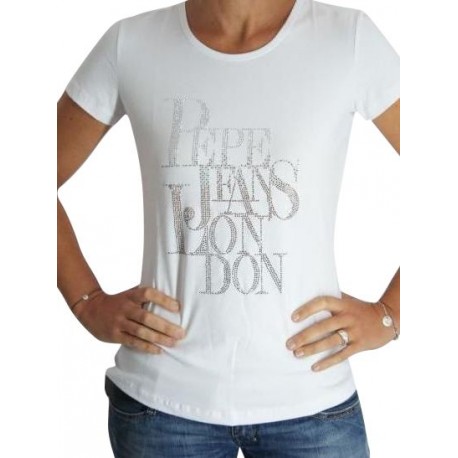 T SHIRT PEPE JEANS NADIN BLANC