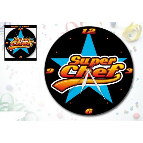 HORLOGE MURALE ENFANT SUPER CHEF 30 CM