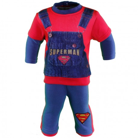 JOGGING BEBE SUPERMAN BLEU ET ROUGE