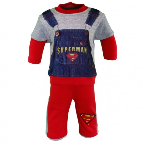JOGGING BEBE SUPERMAN BLEU ET ROUGE