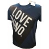 T SHIRT LOVE MOSCHINO BLEU LOGO LOVE CHINO