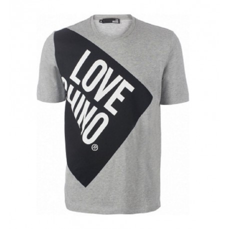 T SHIRT LOVE MOSCHINO GRIS LOGO LOVE CHINO