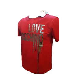 T SHIRT LOVE MOSCHINO ROUGE