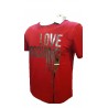 T SHIRT LOVE MOSCHINO ROUGE