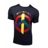 T SHIRT LOVE MOSCHINO PEACE BLEU MARINE