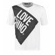 T SHIRT LOVE MOSCHINO BLANC LOGO LOVE CHINO