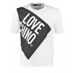 T SHIRT LOVE MOSCHINO BLANC LOGO LOVE CHINO