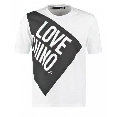T SHIRT LOVE MOSCHINO BLANC LOGO LOVE CHINO