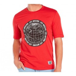 T SHIRT LOVE MOSCHINO GLOBE ROUGE
