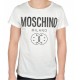 T SHIRT LOVE MOSCHINO SMILEY BLANC