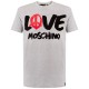 T SHIRT LOVE MOSCHINO LOGO PEACE GRIS