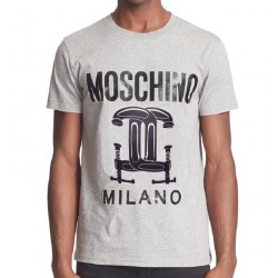T SHIRT LOVE MOSCHINO MILANO CAPSULE GRIS
