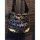 SAC A MAIN ETE ROBIN RUTH NOIR ET DORE COLLECTION MONACO