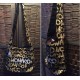 SAC A MAIN ETE ROBIN RUTH NOIR ET DORE COLLECTION MONACO