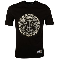 T SHIRT LOVE MOSCHINO GLOBE NOIR