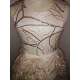 Robe cérémonie fille dentelle beige/doré