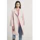 FRENCH CONNECTION MANTEAU LONG FEUTRE ROSE