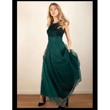 Robe verte a tulle de cérémonie femme My Little Princess